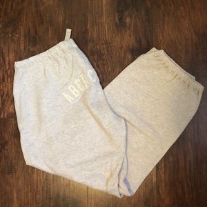Light brown Abercrombie sweatpant capris